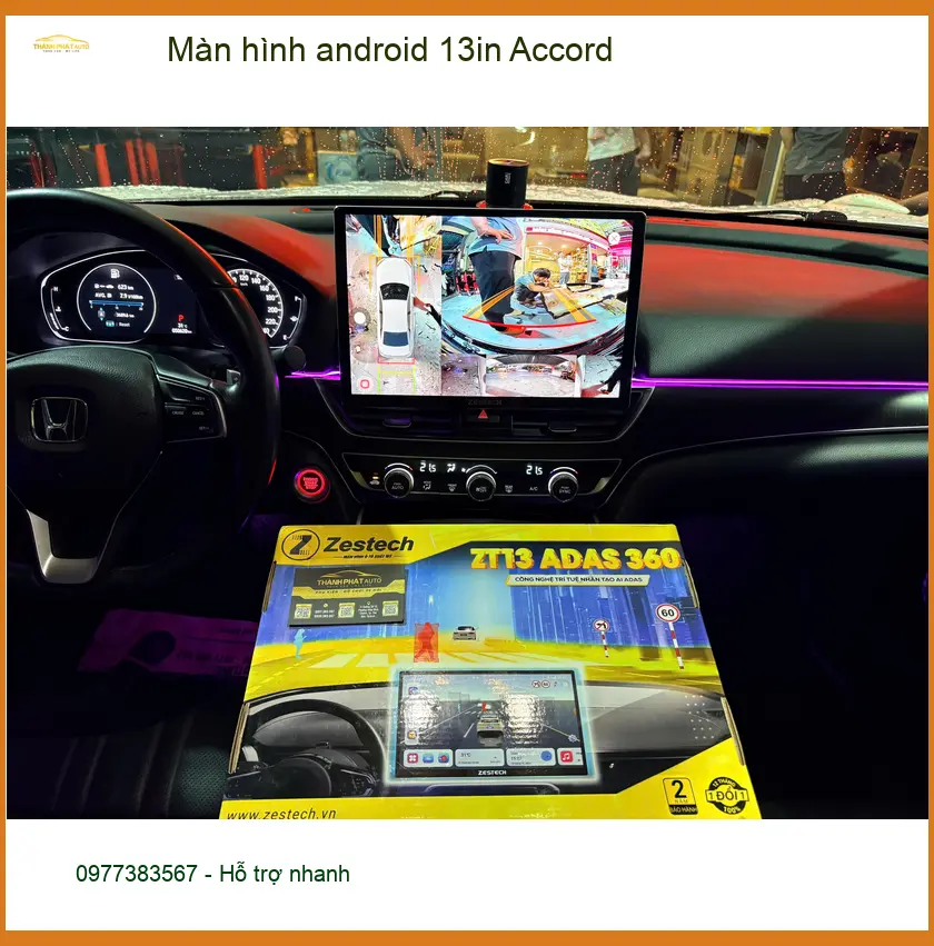 Anh Minh lắp màn hình Android 13in cho Accord tại Quận 5 để nâng cao trải nghiệm giải trí trên xe ảnh thực tế 3