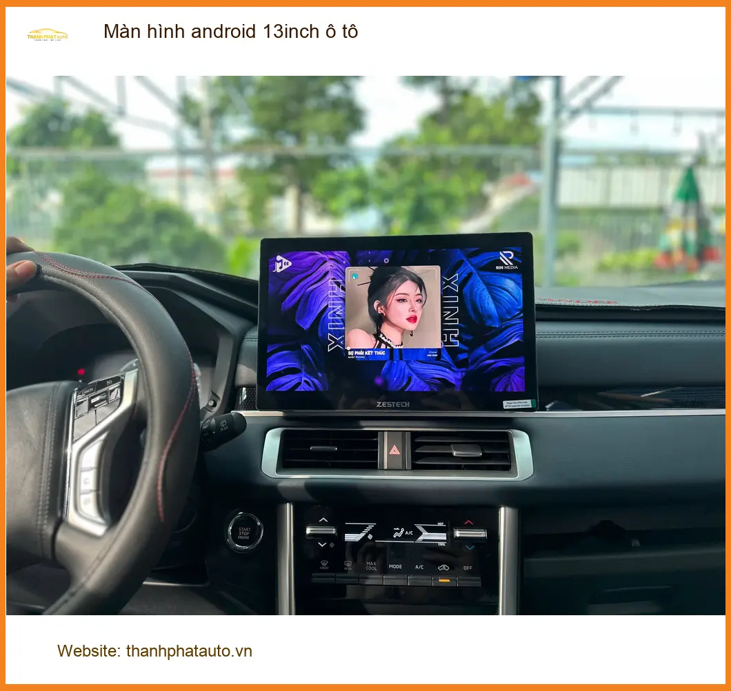 Anh Bách nâng cấp màn hình Android 13 inch cho Hyundai Elantra tại Hóc Môn vì màn zin đã lỗi thời