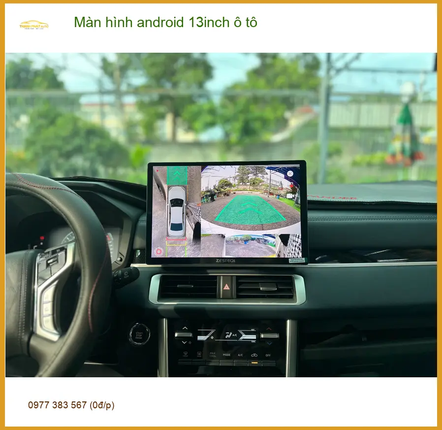Anh Bách nâng cấp màn hình Android 13 inch cho Hyundai Elantra tại Hóc Môn vì màn zin đã lỗi thời ảnh thực tế 2