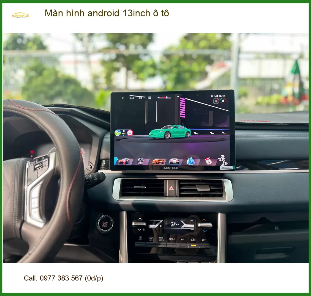 Anh Bách nâng cấp màn hình Android 13 inch cho Hyundai Elantra tại Hóc Môn vì màn zin đã lỗi thời ảnh thực tế 3