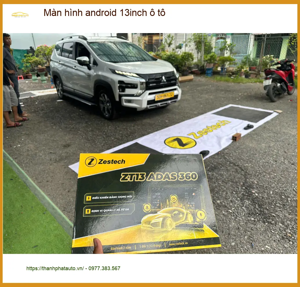 Anh Bách nâng cấp màn hình Android 13 inch cho Hyundai Elantra tại Hóc Môn vì màn zin đã lỗi thời ảnh thực tế 4