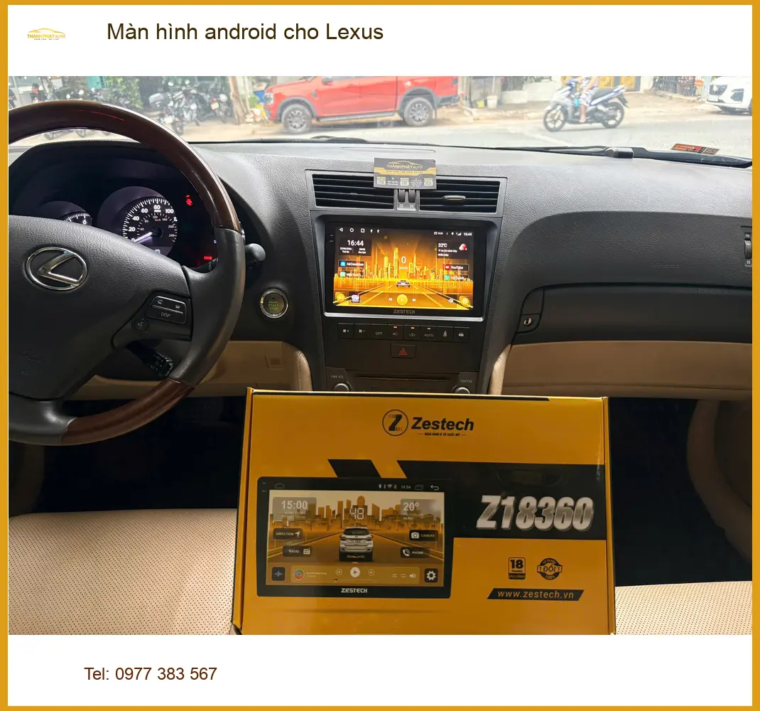 Cô Liên lắp màn hình Android Lexus tại Quận 9, nâng cấp tiện ích ảnh thực tế 2