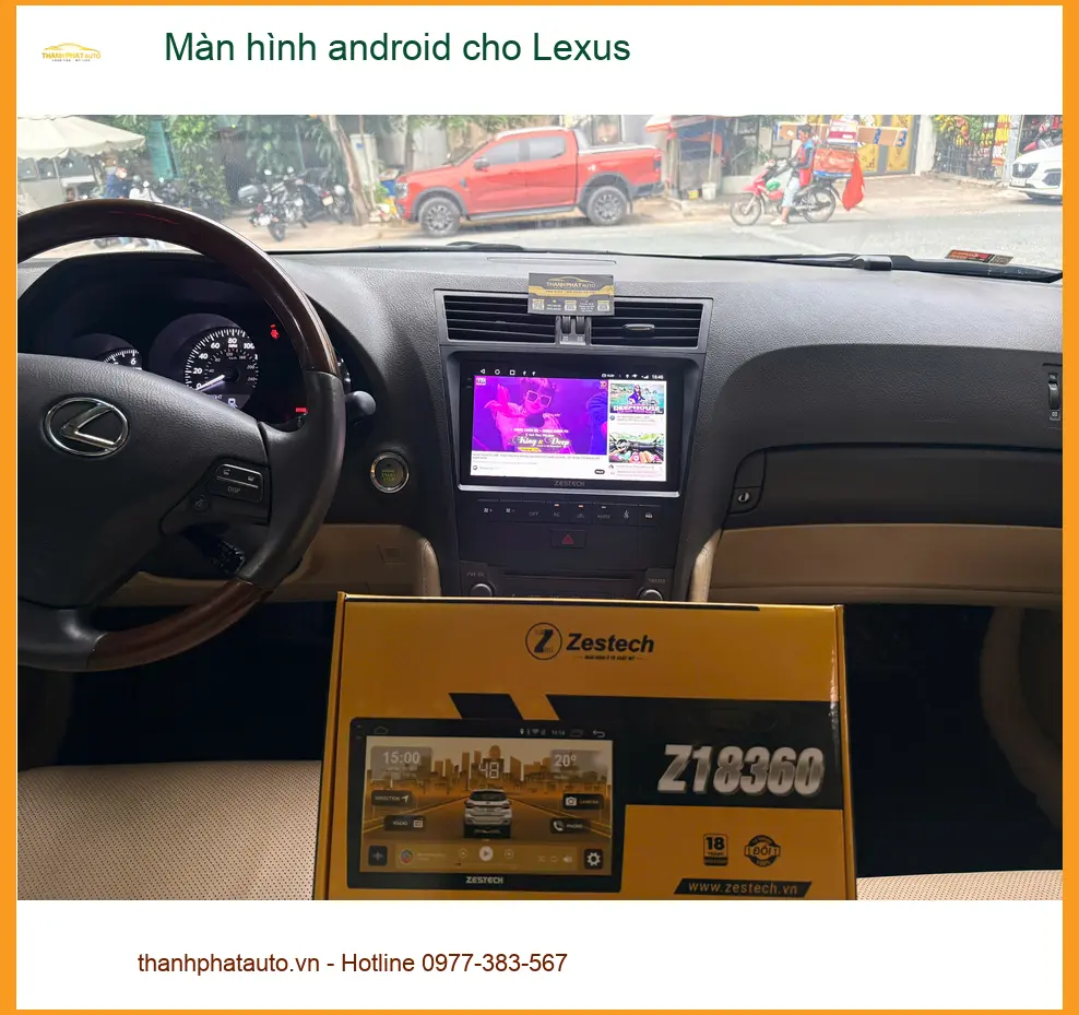 Cô Liên lắp màn hình Android Lexus tại Quận 9, nâng cấp tiện ích ảnh thực tế 3