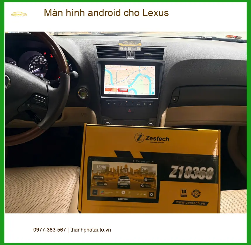 Cô Liên lắp màn hình Android Lexus tại Quận 9, nâng cấp tiện ích ảnh thực tế 5