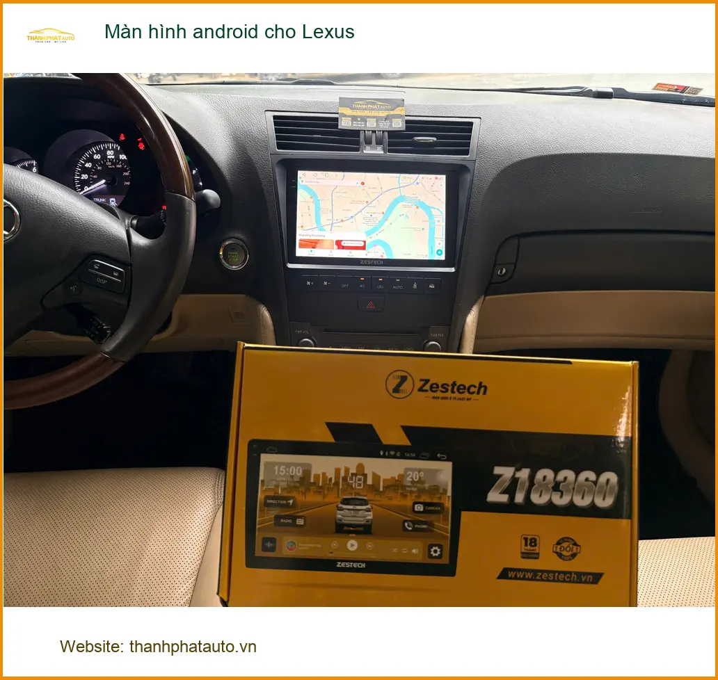 Anh Tuấn Kiệt lắp màn hình Android cho Lexus ES 250 ở Cần Giờ