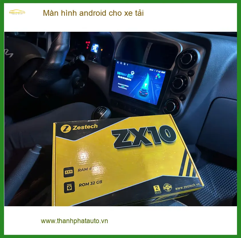 Anh Khải lắp màn hình Android cho xe tải Hino 300 Quận 12 tiện việc giải trí