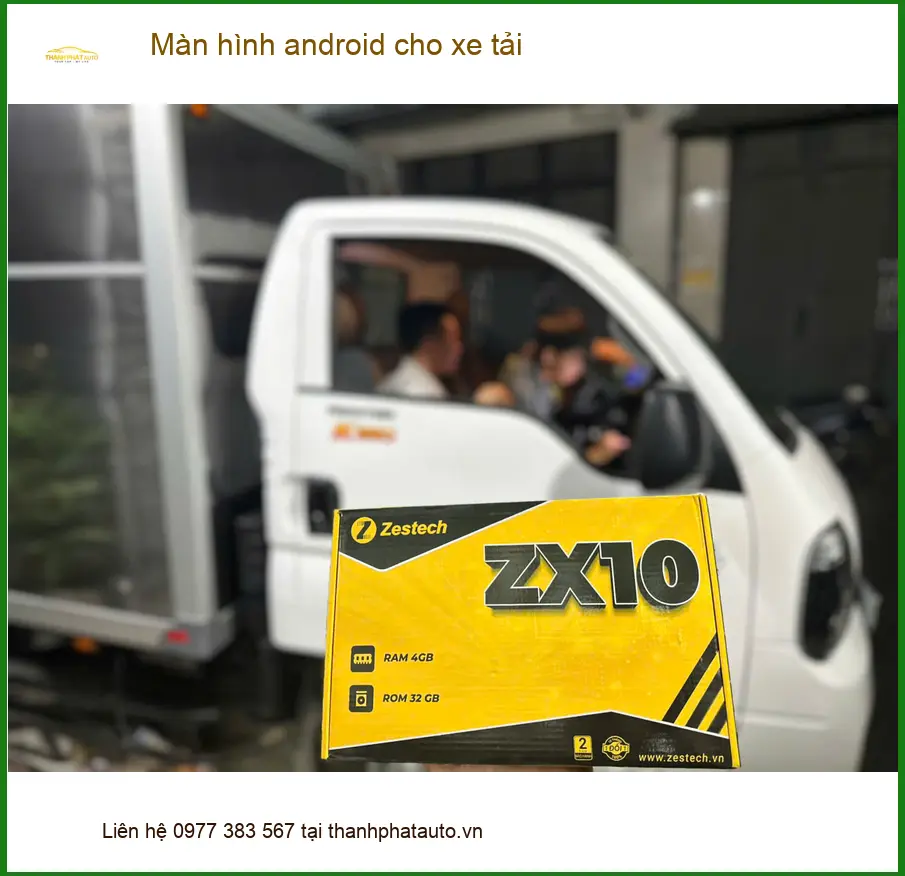Bác Minh lắp màn hình Android cho xe tải ở Hóc Môn để theo dõi hành trình. ảnh thực tế 5