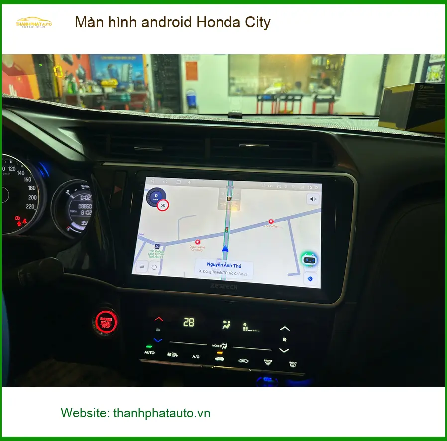 Anh Quang nâng cấp màn hình Android cho Honda City tại Hóc Môn ảnh thực tế 2