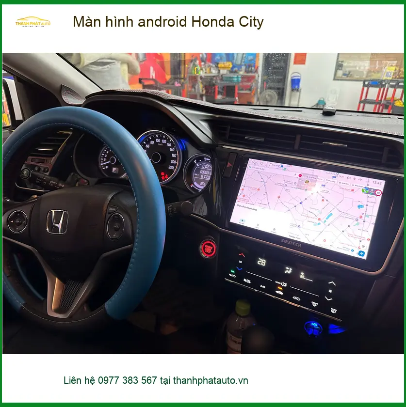 Anh Quang nâng cấp màn hình Android cho Honda City tại Hóc Môn ảnh thực tế 3
