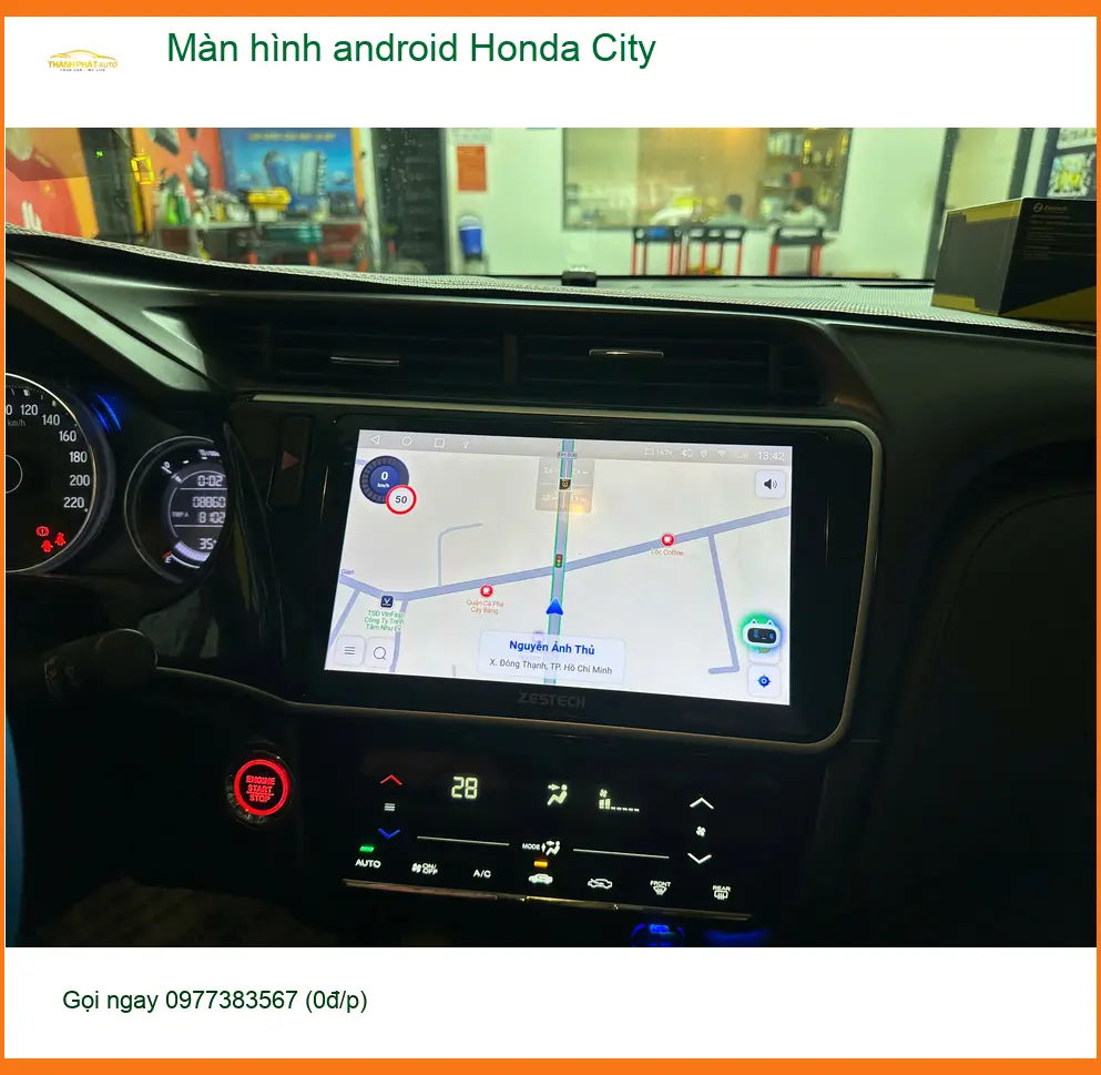 Anh Tùng nâng cấp màn hình Android cho Honda City ở Quận 10