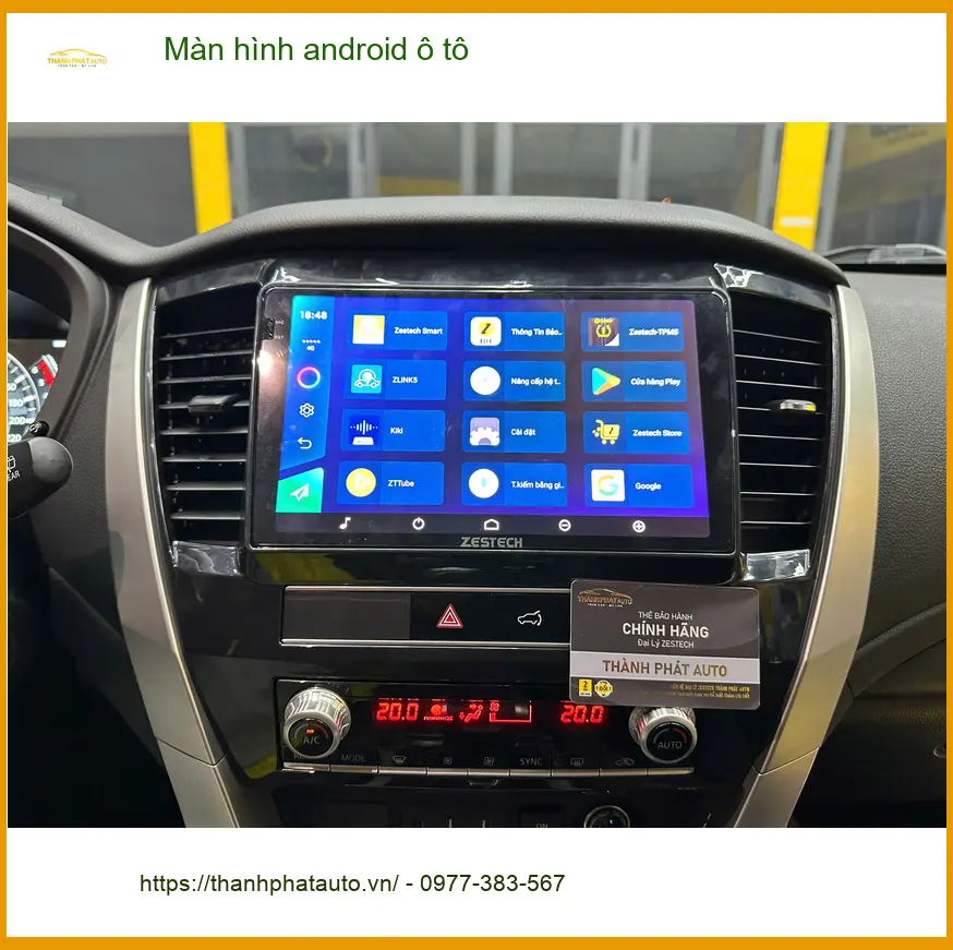 Cô Thúy lắp màn hình android ô tô cho Honda CRV tại Quận Bình Thạnh vì màn zin quá cũ ảnh thực tế 2