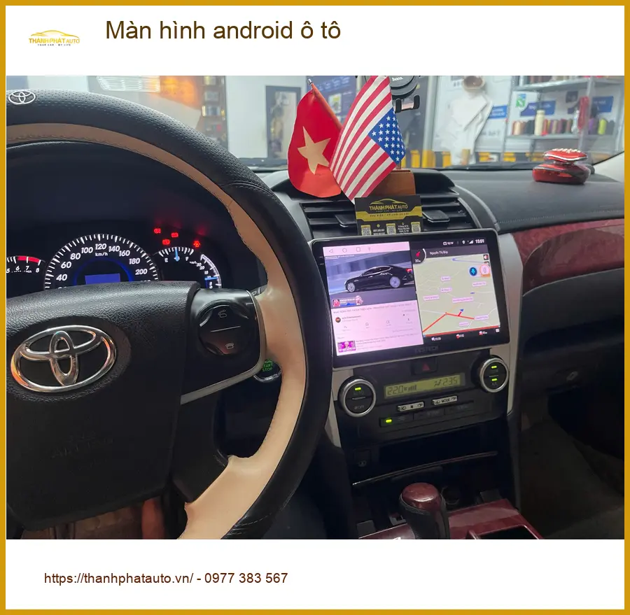 Anh Phong nâng cấp màn hình Android ô tô cho Hyundai Santa Fe tại Quận 4