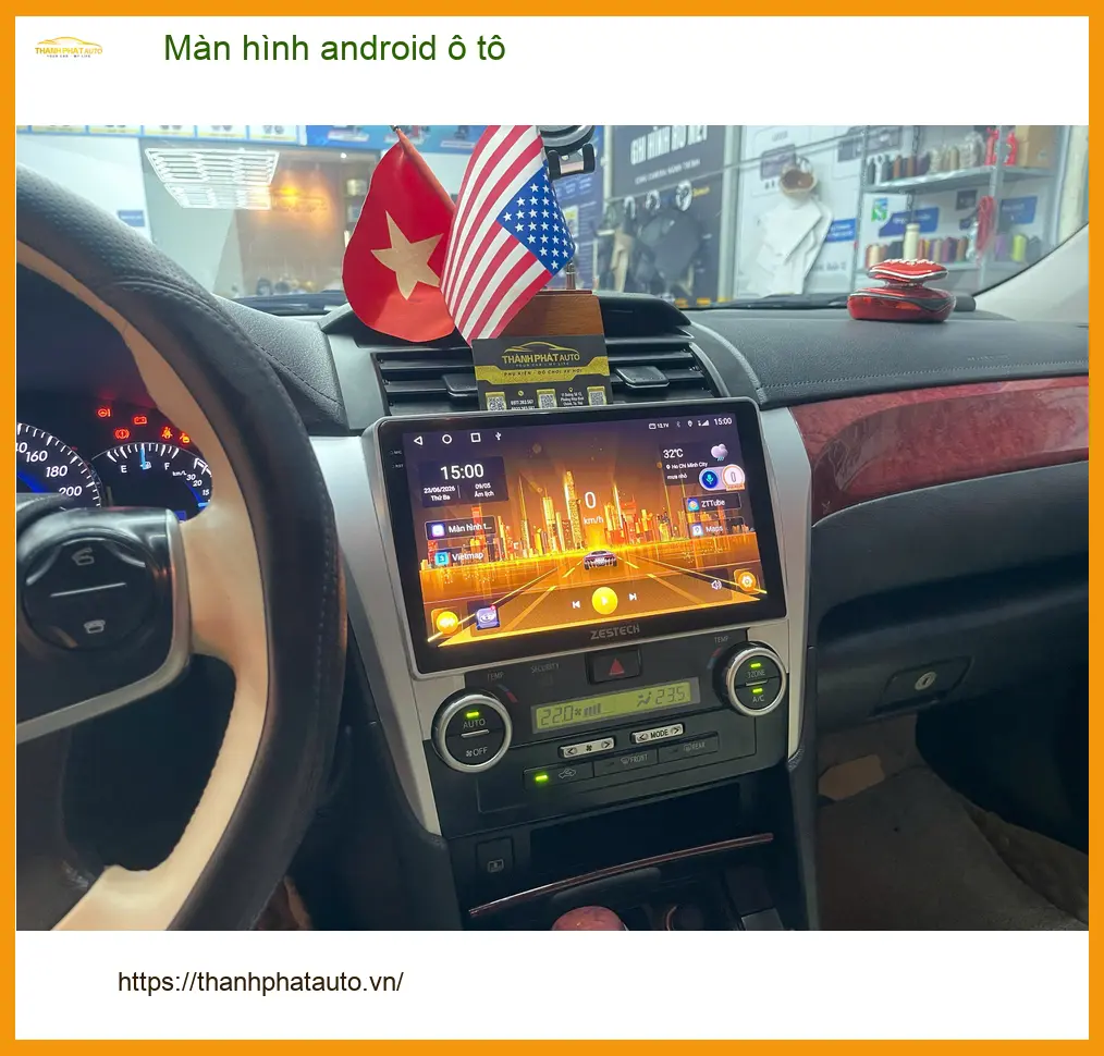 Chú Lâm nâng cấp màn hình Android ô tô Hyundai Santa Fe tại Quận 12 vì màn zin quá cũ