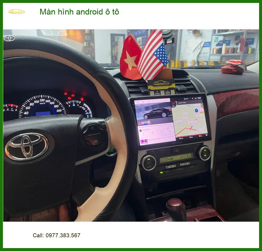 Chú Lâm nâng cấp màn hình Android ô tô Hyundai Santa Fe tại Quận 12 vì màn zin quá cũ ảnh thực tế 2