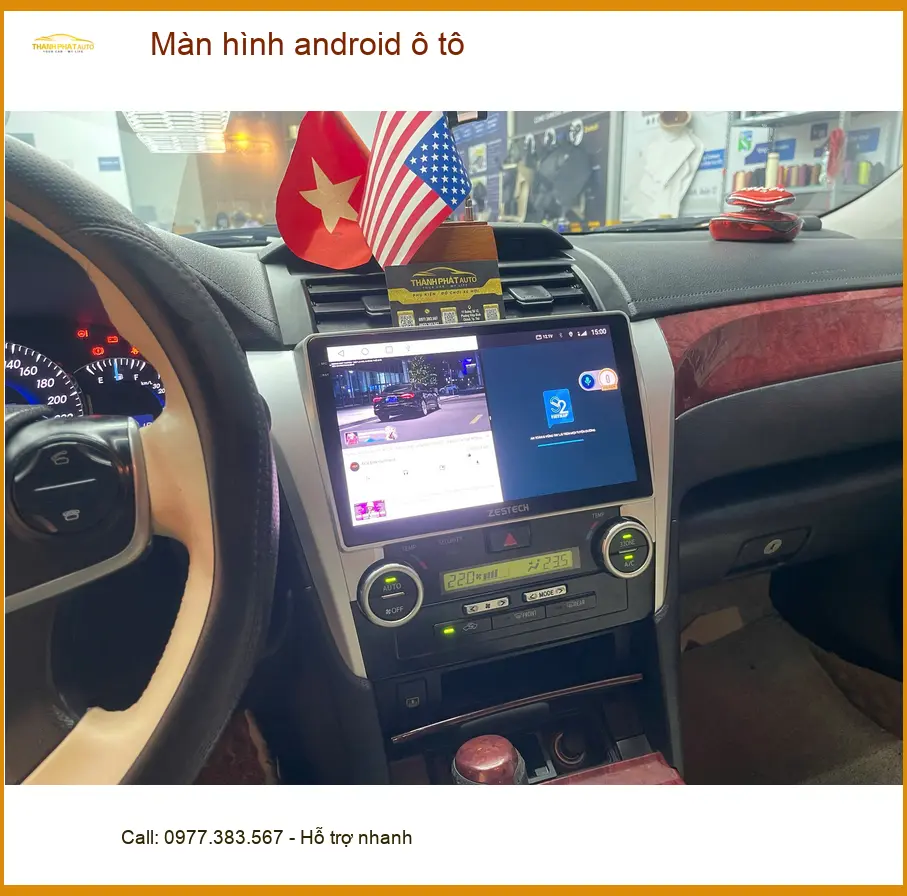 Chú Lâm nâng cấp màn hình Android ô tô Hyundai Santa Fe tại Quận 12 vì màn zin quá cũ ảnh thực tế 3