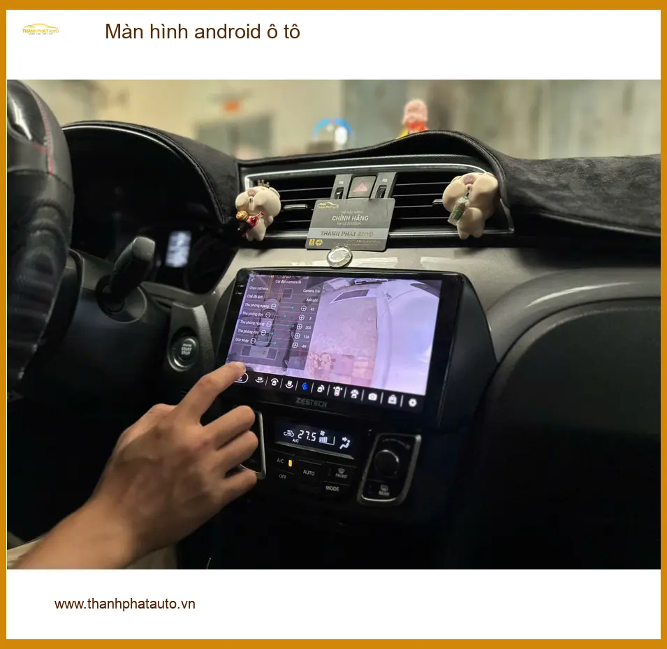 Anh Minh lắp màn hình Android ô tô cho Hyundai Accent tại Quận 8 để giải trí tốt hơn ảnh thực tế 3