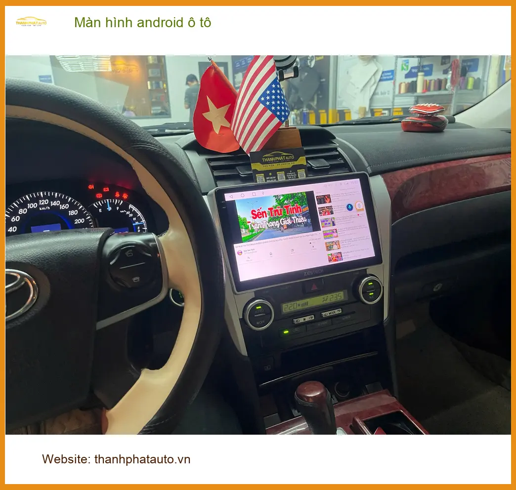 Chú Lâm nâng cấp màn hình Android ô tô Hyundai Santa Fe tại Quận 12 vì màn zin quá cũ ảnh thực tế 4