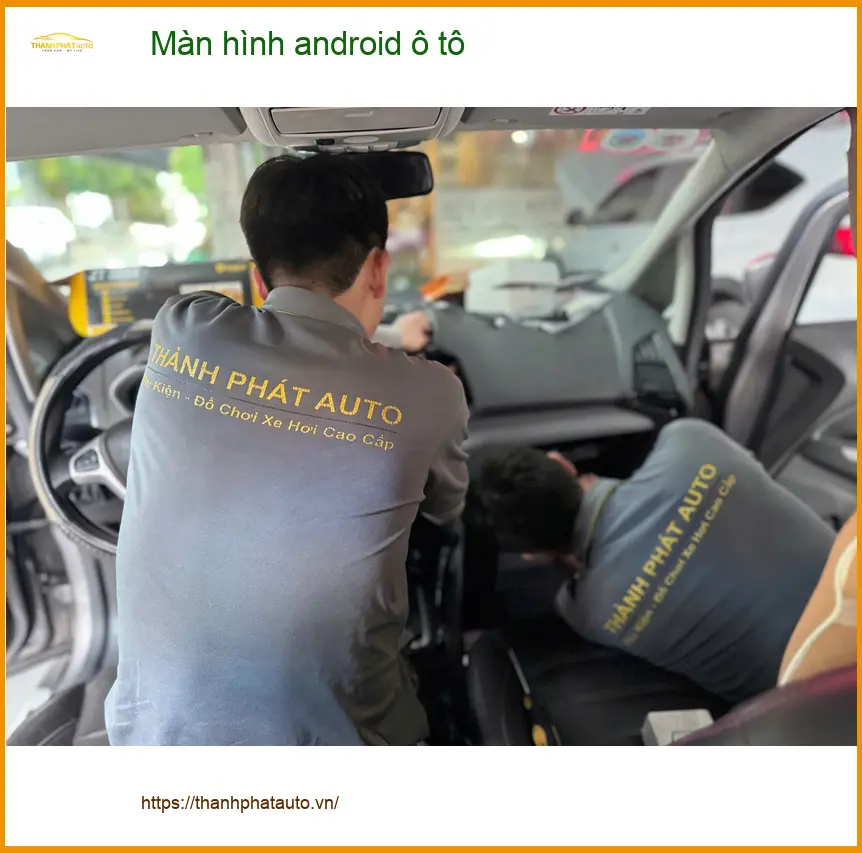 Cô Thanh lắp màn hình Android cho Hyundai Accent tại Quận 9 xem bản đồ