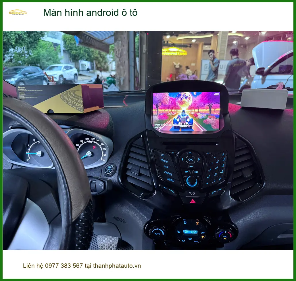 Cô Thanh lắp màn hình Android cho Hyundai Accent tại Quận 9 xem bản đồ ảnh thực tế 3