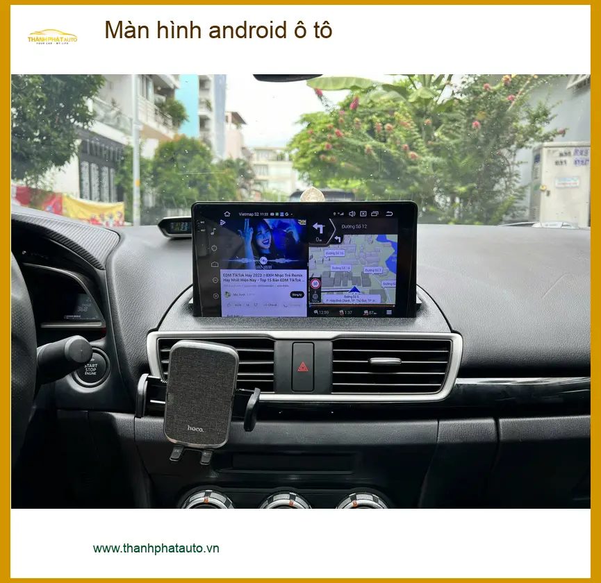 Anh Hưng thay màn hình Android ô tô cho Mazda CX-5 ở Thủ Đức vì màn zin cũ ảnh thực tế 3