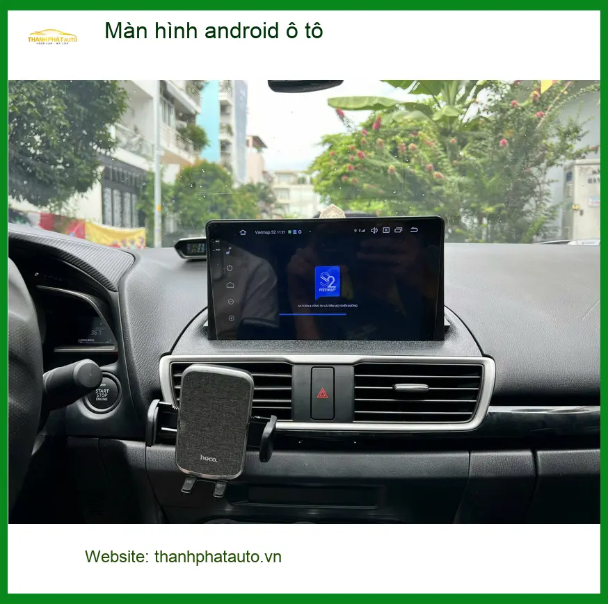 Anh Hưng thay màn hình Android ô tô cho Mazda CX-5 ở Thủ Đức vì màn zin cũ ảnh thực tế 4