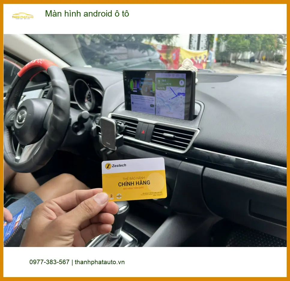 Anh Hưng thay màn hình Android ô tô cho Mazda CX-5 ở Thủ Đức vì màn zin cũ ảnh thực tế 5