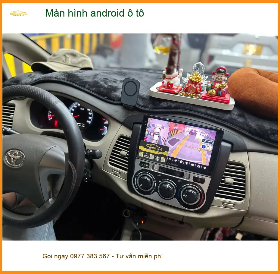 Chị Thảo nâng cấp màn hình android ô tô cho Hyundai Santa Fe tại Quận 9