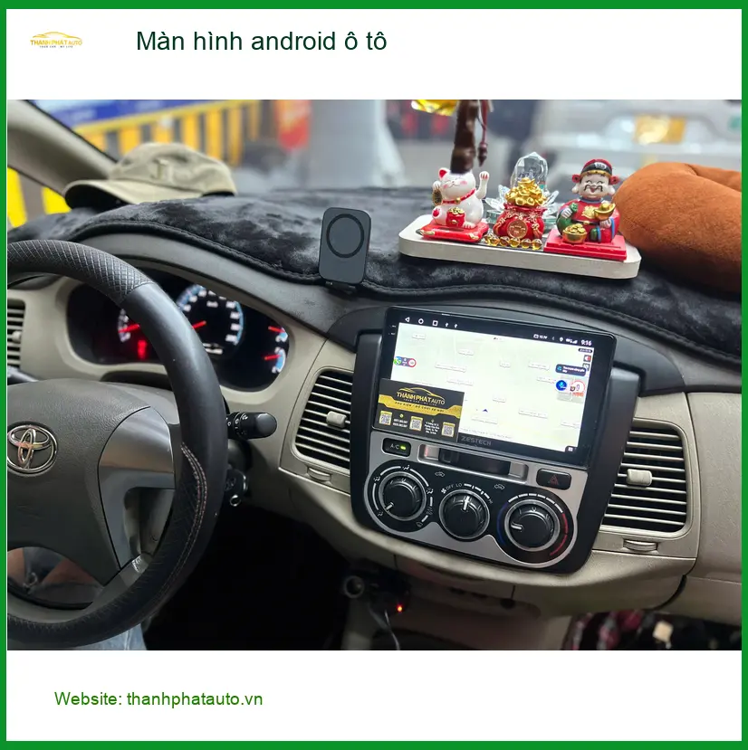 Chị Thảo nâng cấp màn hình android ô tô cho Hyundai Santa Fe tại Quận 9 ảnh thực tế 2