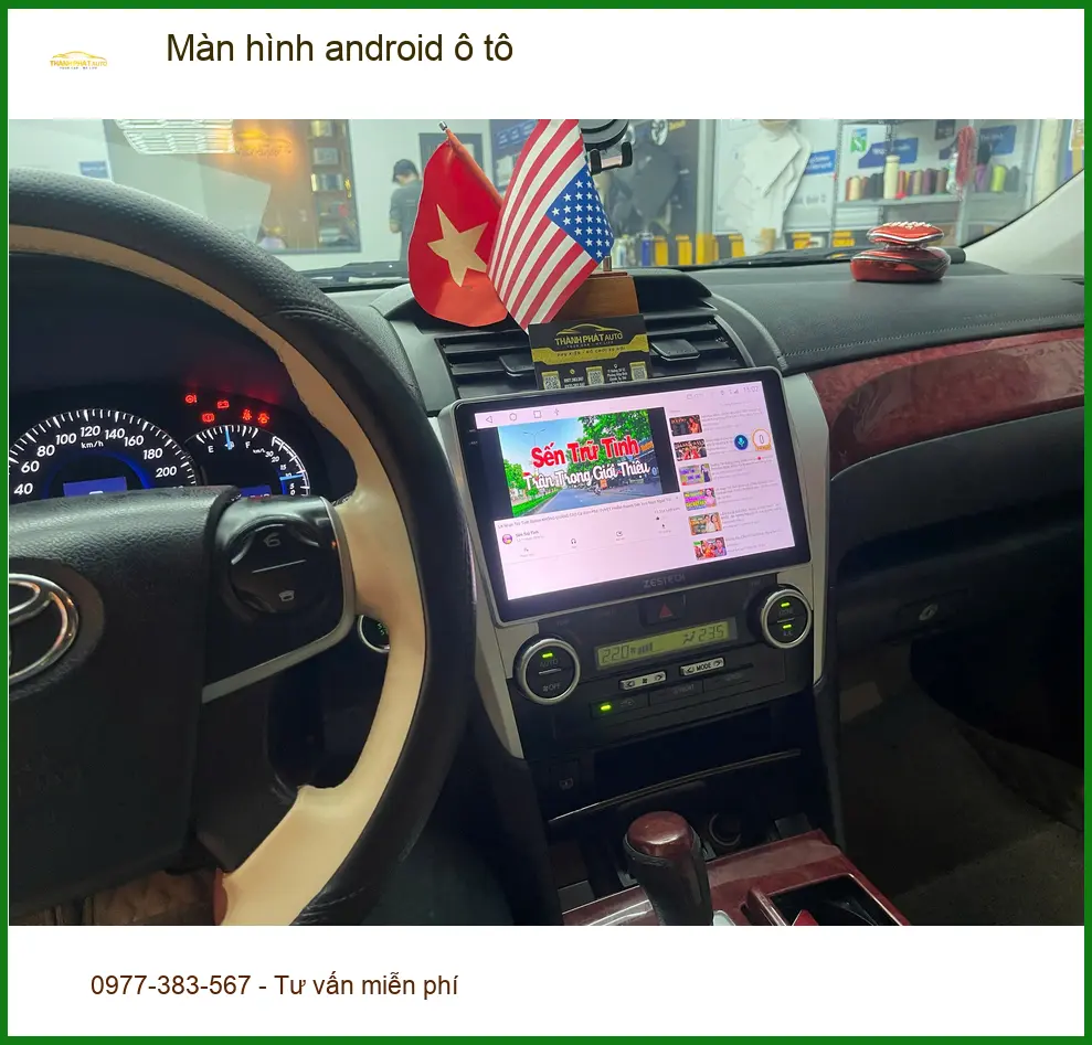 Trung tâm lắp màn hình android ô tô cho Anh Kiên Hyundai SantaFe Củ Chi ảnh thực tế 2
