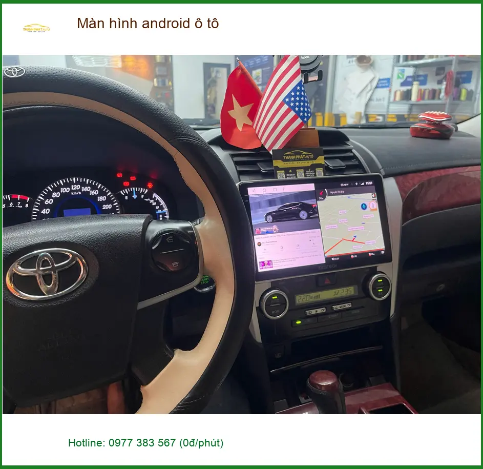 Trung tâm lắp màn hình android ô tô cho Anh Kiên Hyundai SantaFe Củ Chi ảnh thực tế 3