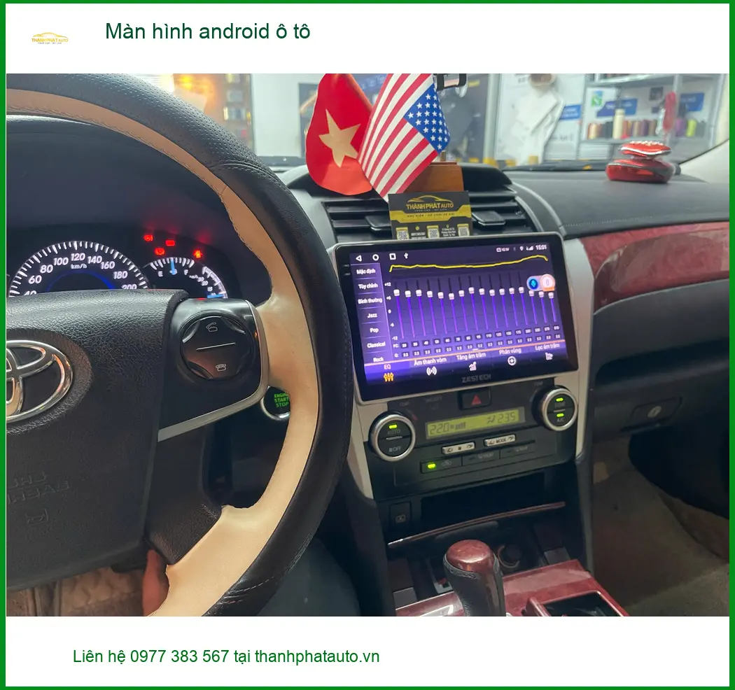 Trung tâm lắp màn hình android ô tô cho Anh Kiên Hyundai SantaFe Củ Chi ảnh thực tế 4