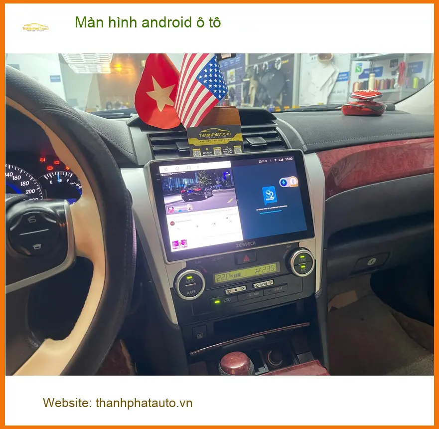 Trung tâm lắp màn hình android ô tô cho Anh Kiên Hyundai SantaFe Củ Chi ảnh thực tế 5