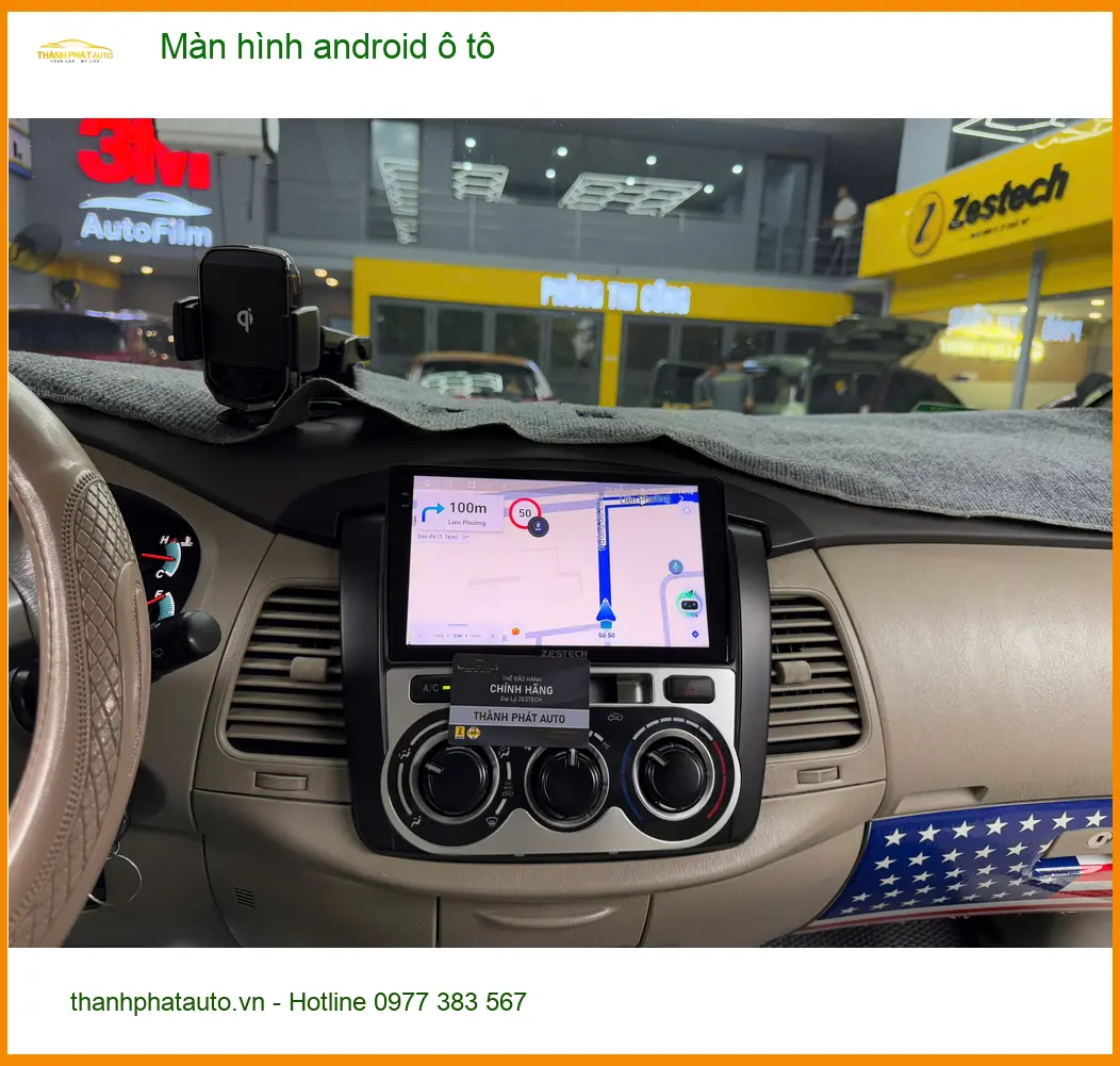 Chị Hằng lắp màn hình android ô tô cho Toyota Camry tại Quận Tân Phú ảnh thực tế 2