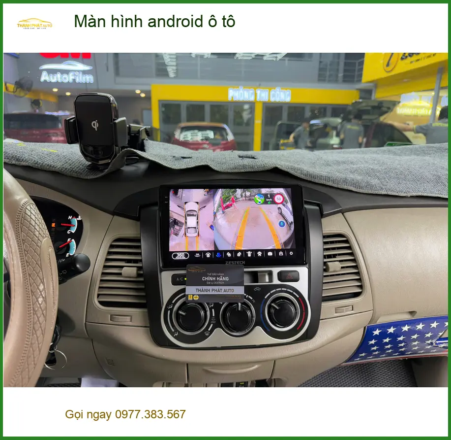 Chị Hằng lắp màn hình android ô tô cho Toyota Camry tại Quận Tân Phú ảnh thực tế 3