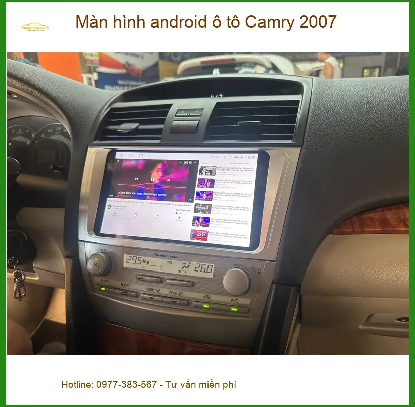 Anh Phước lắp màn hình Android ô tô Camry 2007 tại Bình Chánh để xe hiện đại hơn ảnh thực tế 2