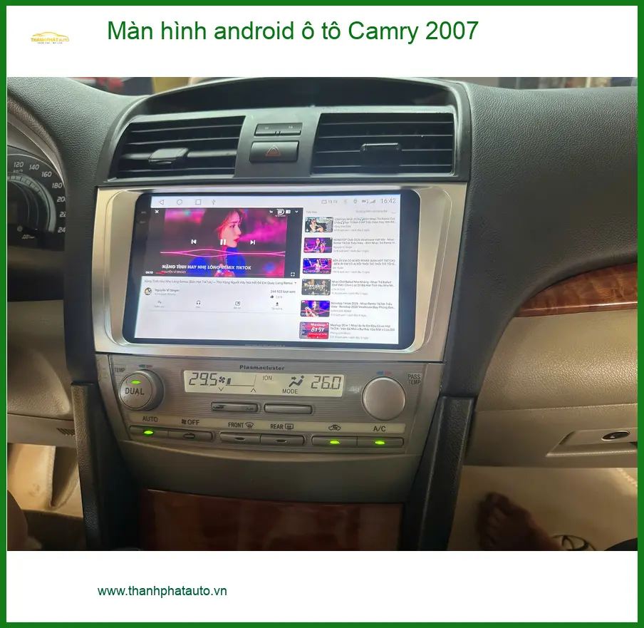 Anh Phước lắp màn hình Android ô tô Camry 2007 tại Bình Chánh để xe hiện đại hơn ảnh thực tế 4