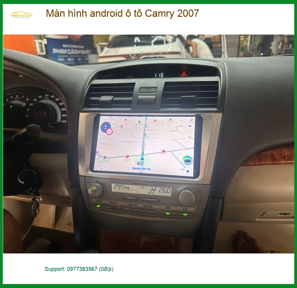 Chị Thảo lắp màn hình Android ô tô Camry 2007 Quận 5, cần bản đồ thông minh. ảnh thực tế 3