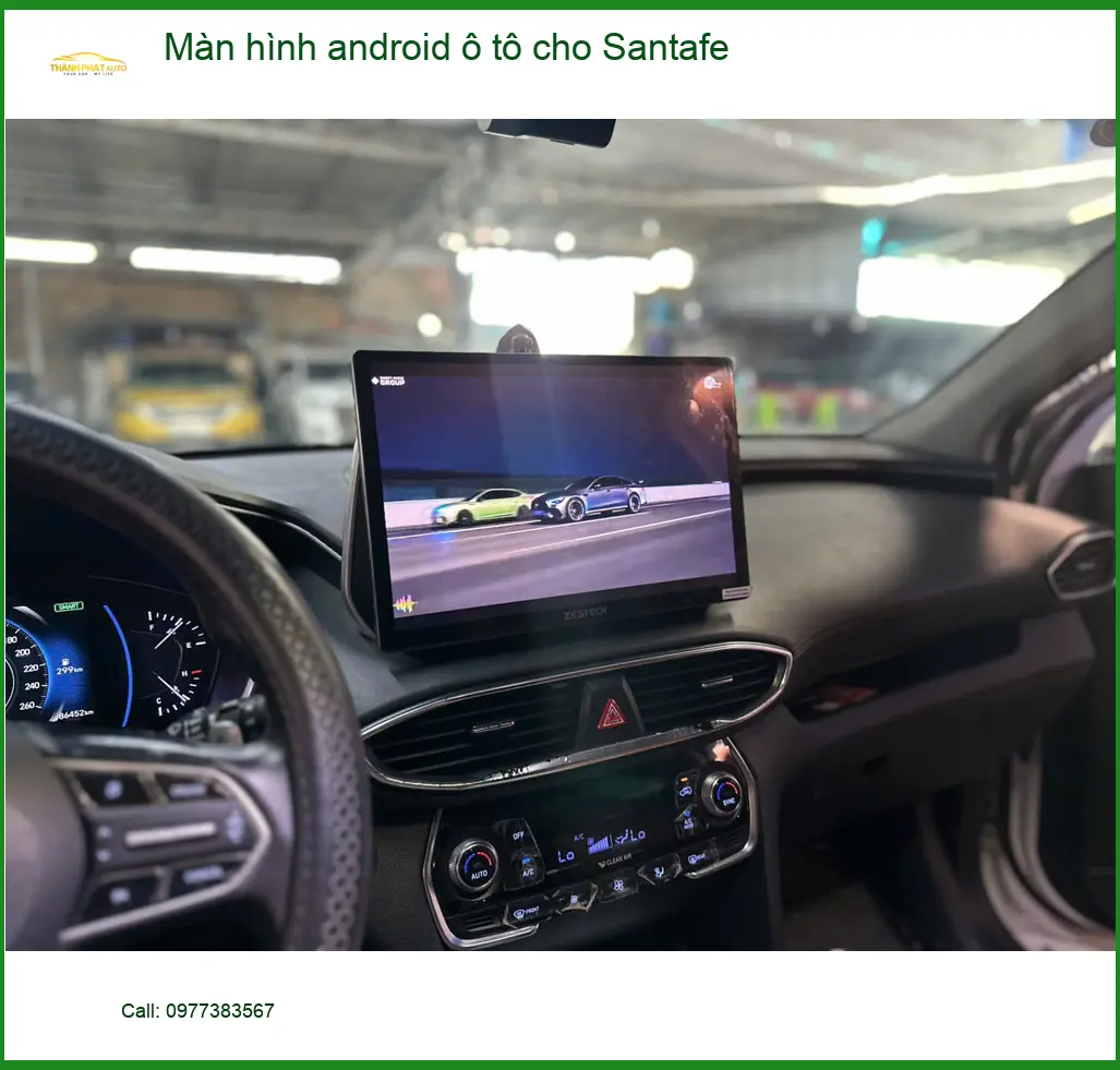 Anh Dũng lắp màn hình android ô tô Santafe Quận 3 uy tín, giá tốt