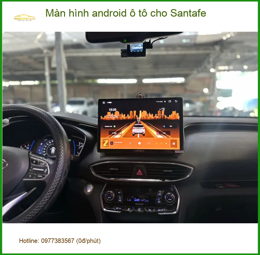 Anh Dũng lắp màn hình android ô tô Santafe Quận 3 uy tín, giá tốt ảnh thực tế 2