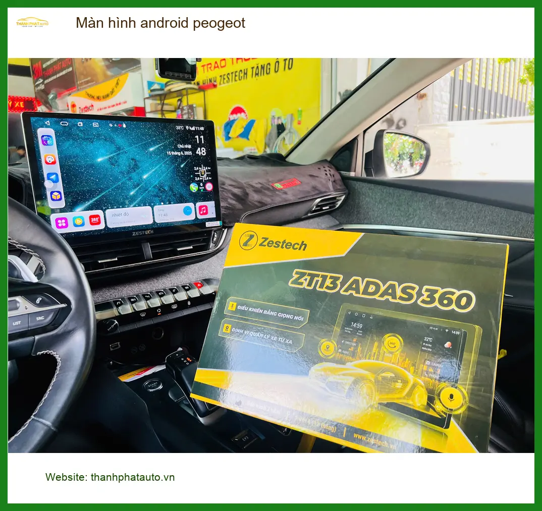 Chú Lợi lắp màn hình Android Peugeot 3008 tại Quận 8 vì màn zin thiếu tính năng ảnh thực tế 2