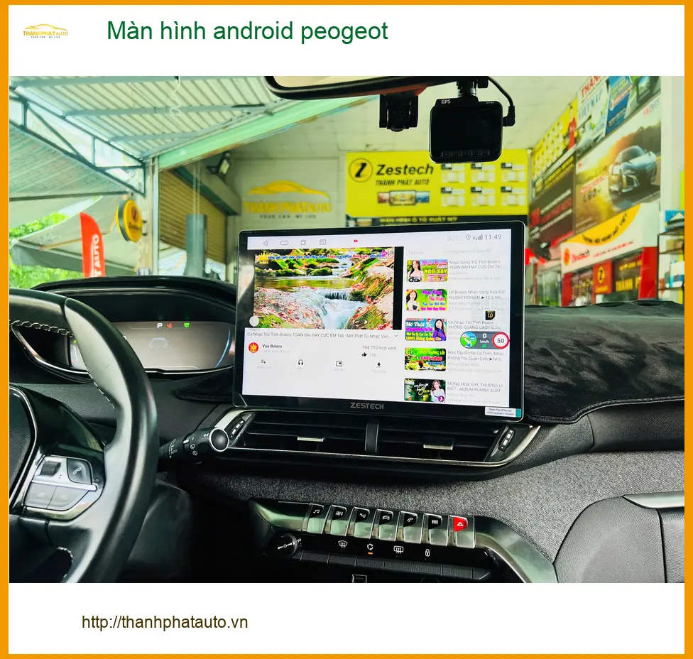 Chú Lợi lắp màn hình Android Peugeot 3008 tại Quận 8 vì màn zin thiếu tính năng ảnh thực tế 3