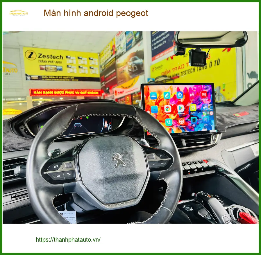Chú Lợi lắp màn hình Android Peugeot 3008 tại Quận 8 vì màn zin thiếu tính năng ảnh thực tế 5