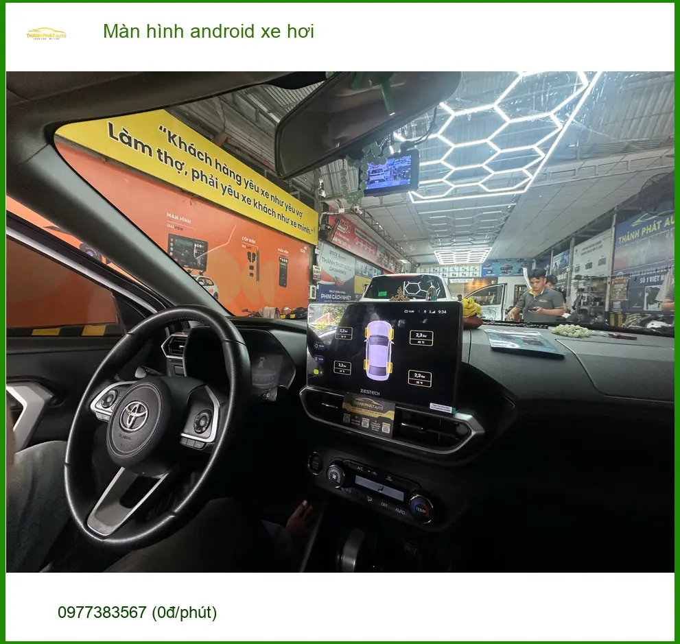 Bác Cường lắp màn hình Android xe hơi cho Hyundai Santa Fe tại Quận 2 vì màn zin đã lỗi thời