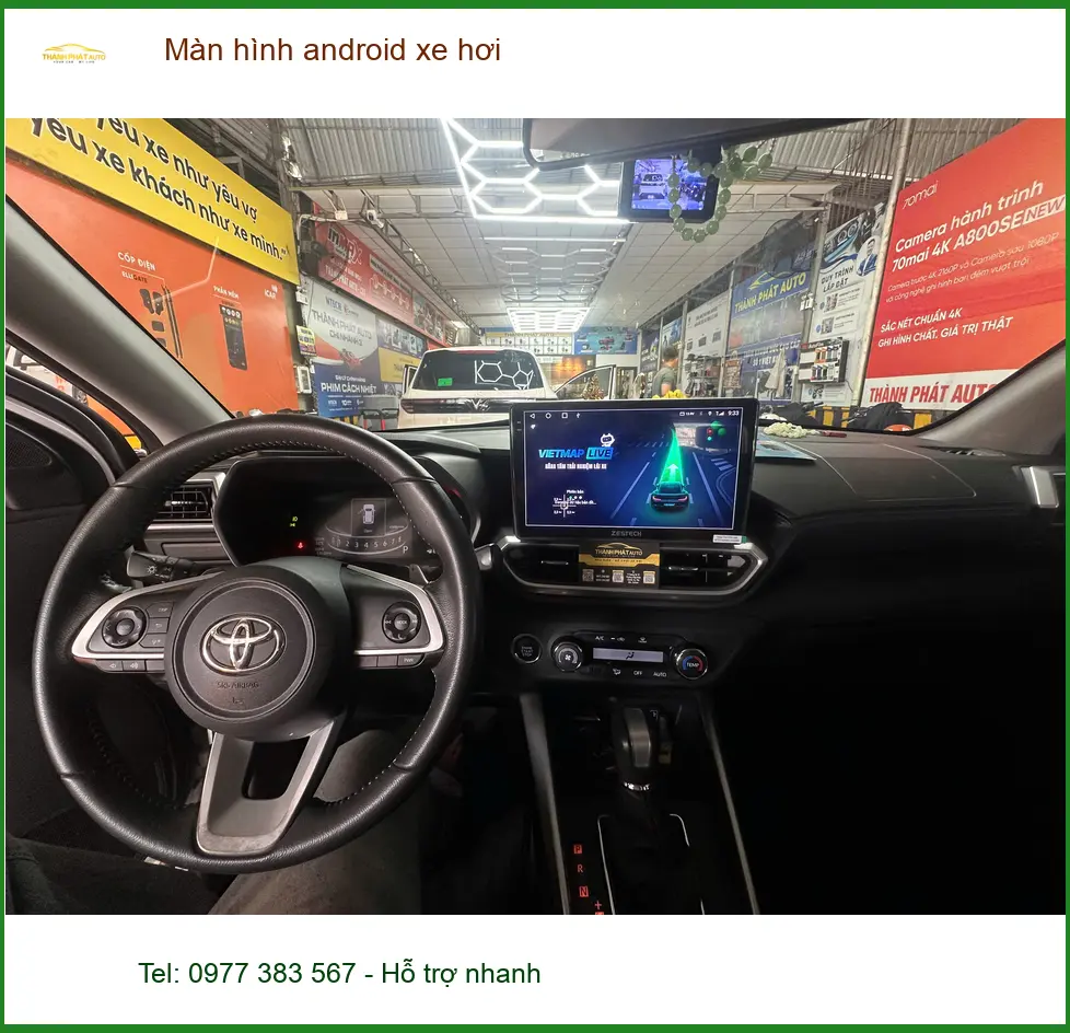 Bác Cường lắp màn hình Android xe hơi cho Hyundai Santa Fe tại Quận 2 vì màn zin đã lỗi thời ảnh thực tế 3
