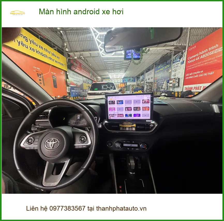 Bác Cường lắp màn hình Android xe hơi cho Hyundai Santa Fe tại Quận 2 vì màn zin đã lỗi thời ảnh thực tế 4