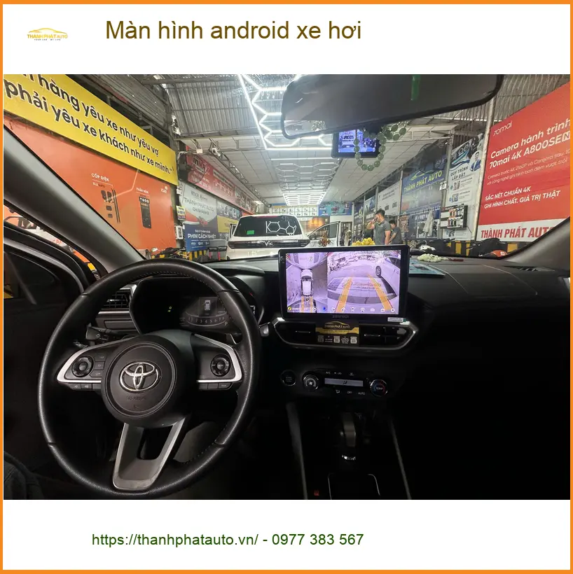 Bác Cường lắp màn hình Android xe hơi cho Hyundai Santa Fe tại Quận 2 vì màn zin đã lỗi thời ảnh thực tế 5