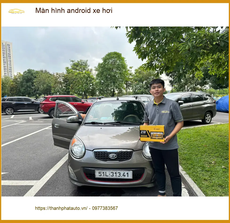 Anh Tùng nâng cấp màn hình android xe hơi cho Hyundai Accent tại Quận 8