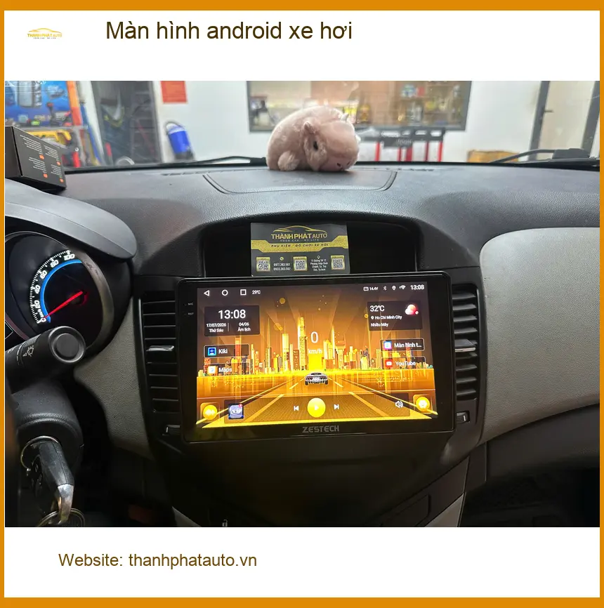 Anh Bảo lắp màn hình Android xe hơi Hyundai Accent tại Hóc Môn vì màn zin quá cũ
