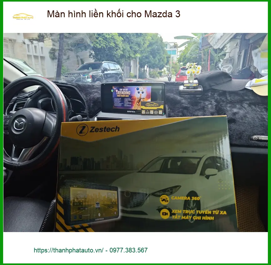 Anh Hưng lắp màn hình liền khối cho Mazda 3 tại Quận 7 để nâng tầm trải nghiệm lái ảnh thực tế 2