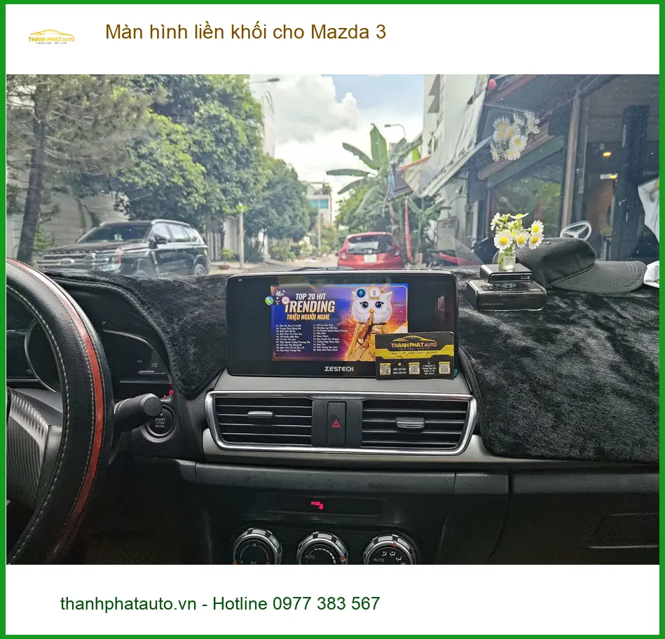 Anh Hưng lắp màn hình liền khối cho Mazda 3 tại Quận 7 để nâng tầm trải nghiệm lái ảnh thực tế 3